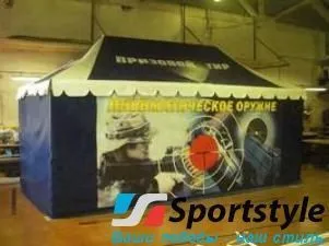 Шатер для тира 2,5×5м с крышей пагодой