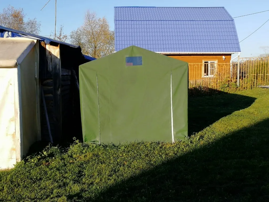 Tентовый гараж c окном