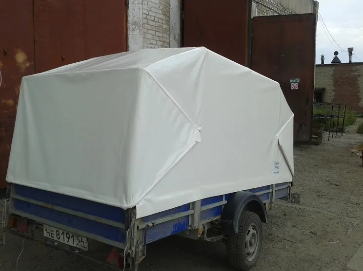 Тент на прицеп "РАКУШКА" 2 скоса для прицепа Тайга