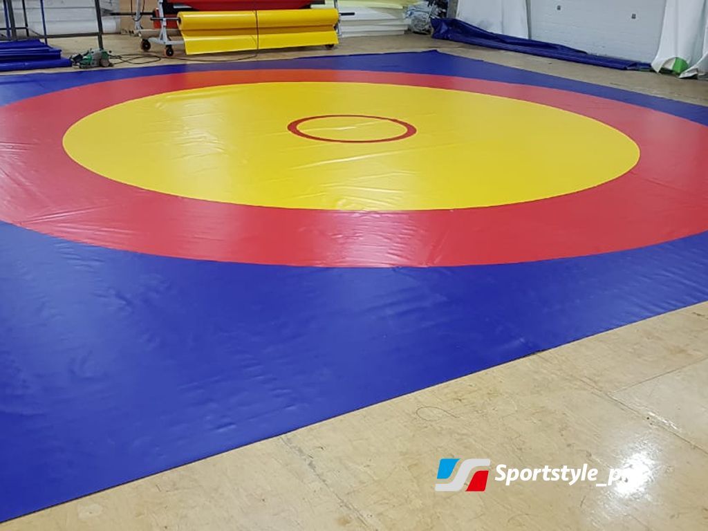 Покрытие борцовское Borba-3 для ковра 10*10м трехцветное