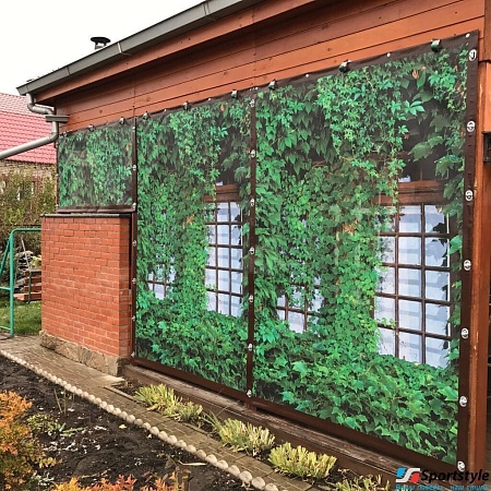 Шторы с рисунком из москитной сетки ПВХ SportStyle Шторы с рисунком из москитной сетки ПВХ SportStyle