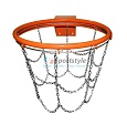 Кольцо баскетбольное № 7 с полимерным покрытием антивандальное с металлической сеткой КБ5