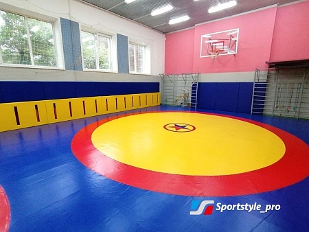 Покрытие борцовское Borba-2 для ковра 8*8м трехцветное Покрытие борцовское Borba-2 для ковра 8*8м трехцветное